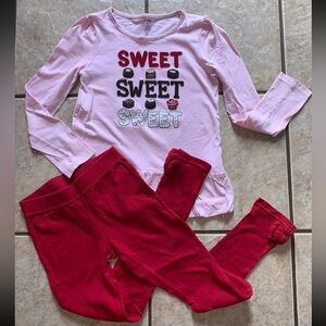 Girls 9/10 “SWEET TREATS" chocolates Gymboree crazy 8 Valentines day outfit 9/10